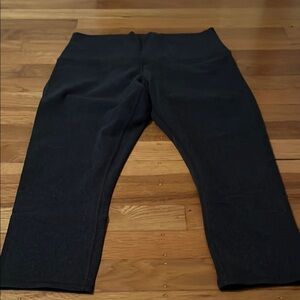 Lululemon cotton capris. Charcoal. Size 10. Excellent used condition. Comfy! $25